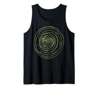 Grunge Spiral Abstract Nature Vintage y2k Earthy Green Camiseta sin Mangas