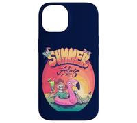 Grunge Summer Vibes Skeleton Flamingo Inflatable E Girl Carcasa para iPhone 14