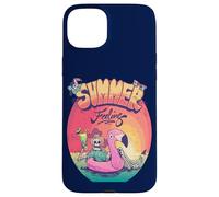Grunge Summer Vibes Skeleton Flamingo Inflatable E Girl Carcasa para iPhone 15 Plus