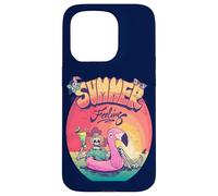 Grunge Summer Vibes Skeleton Flamingo Inflatable E Girl Carcasa para iPhone 15 Pro