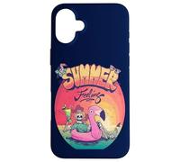 Grunge Summer Vibes Skeleton Flamingo Inflatable E Girl Carcasa para iPhone 16 Plus