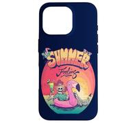 Grunge Summer Vibes Skeleton Flamingo Inflatable E Girl Carcasa para iPhone 16 Pro