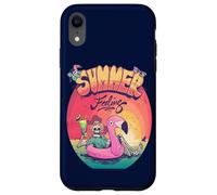 Grunge Summer Vibes Skeleton Flamingo Inflatable E Girl Carcasa para iPhone XR