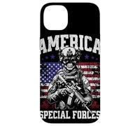Grunge US Flag Army Skeleton Military Special Forces Carcasa para iPhone 14 Plus