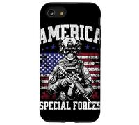 Grunge US Flag Army Skeleton Military Special Forces Carcasa para iPhone SE (2020) / 7/8