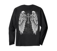 Grunge Wings Angel On Back Cross y2k 2000s Goth EMO Harajuku Manga Larga