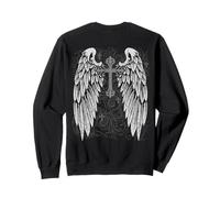 Grunge Wings Angel On Back Cross y2k 2000s Goth EMO Harajuku Sudadera