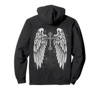 Grunge Wings Angel On Back Cross y2k 2000s Goth EMO Harajuku Sudadera con Capucha