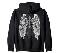 Grunge Wings Angel On Back Cross y2k 2000s Goth EMO Harajuku Sudadera con Capucha