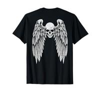 Grunge Wings Angel On Back Skull y2k 2000s Goth EMO Harajuku Camiseta