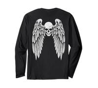 Grunge Wings Angel On Back Skull y2k 2000s Goth EMO Harajuku Manga Larga