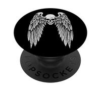 Grunge Wings Angel On Back Skull y2k 2000s Goth EMO Harajuku PopSockets PopGrip Adhesivo