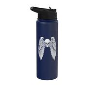 Grunge Wings Angel On Back Skull y2k 2000s Goth Emo Harajuku Stainless Steel Insulated Water Bottle