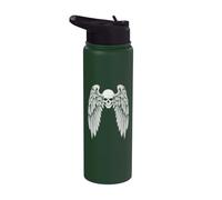 Grunge Wings Angel On Back Skull y2k 2000s Goth Emo Harajuku Stainless Steel Insulated Water Bottle