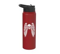 Grunge Wings Angel On Back Skull y2k 2000s Goth Emo Harajuku Stainless Steel Insulated Water Bottle