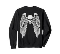 Grunge Wings Angel On Back Skull y2k 2000s Goth EMO Harajuku Sudadera
