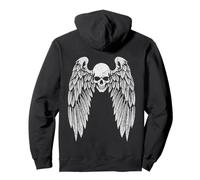 Grunge Wings Angel On Back Skull y2k 2000s Goth EMO Harajuku Sudadera con Capucha