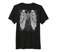 Grunge Wings Angel On Back y2k 2000s Goth Vintage Harajuku Camiseta Premium