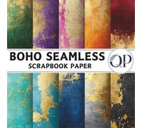 Grungy Gold Seamless Scrapbook Paper: 8.5x8.5, Double-Sided Decorative Grungy Gold Seamless Pages for Scrapbooking, Decoupage, DIY, Paper for Junk Journaling, Wrapping Paper