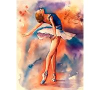 GRUNI Pittura diamante 5d fai da te Full Diamond Ballet Bailarina Mujer Diamond Painting Cristallo Strass Ricamo a Punto Croce Ornamenti Arts Craft Canvas for home Wall Decor Regalo 40x50cm/16x20inch