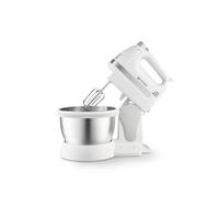 Grunkel - Batidora de Varillas Amasadora para repostería 5 velocidades - AM-350TURB05BOWL - Incluye Bowl y dos varillas diferentes para mezclar y Amasar, Para Panadería y Repostería - Blanco (350W)