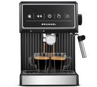 Grunkel Cafetera Espresso de 20 Bares, 850W, Panel Táctil/analogico con vaporizador orientable y brazo doble salida Depósito 1,8L (Digital)