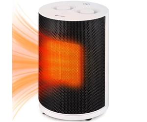 GRUNKEL - Calefactor Cerámico CAL-CE1800 de 1800W con Calentamiento rápido PTC | 2 Niveles de Potencia | Termostato Ajustable | Protección Antivuelco y Sobrecalentamiento