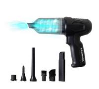 Grunkel - Mini Aspiradora de Coche - CARFORCE2 con Filtro HEPA x 2 y Accesorios -12KPA (Potencia de aspiración) y bateria Recargable por USB