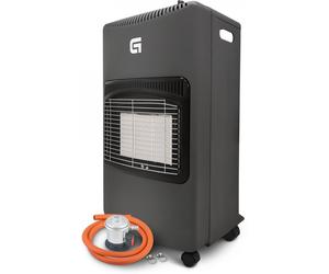 Grunkel CT-HEST42PLUS Estufa de Gas Butano Plegable Y Portátil con Regulador Y Conducto 4200W Negro