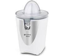 Grunkel - Exprimidor de naranjas o cítricos Eléctrico - Dos Conos Intercambiables - Boquilla de Acero Inoxidable - Filtro de Pulpa (Blanco)