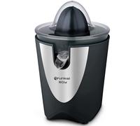 Grunkel - Exprimidor de naranjas o cítricos Eléctrico - Dos Conos Intercambiables - Boquilla de Acero Inoxidable - Filtro de Pulpa (Negro)