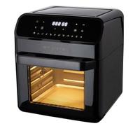 Grunkel - Freidora aire 6L- Air Fryer BLACK LIGHT FRYER - 12 programas. Panel control digital a color Multifunción y ventanal visualización retroiluminada. Temporizador 60 minutos (Negro, 12L)