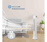 Grunkel - GRUNKEL VENTILADOR DE TORRE 45W 3 VELOCIDADES C/TEMPORIZADOR NEGRO - TF-RC SILENCE NG