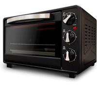 Grunkel - Horno eléctrico multifunción de sobremesa de 23l con 3 funciones de calor y selector de temperatura hasta 230°C. Temporizador hasta 60 min - 1600W (Negro) (HR-23HN)