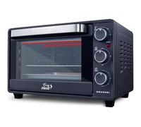 Grunkel Horno eléctrico multifunción de sobremesa de 23L con 3 funciones de calor y selector de temperatura hasta 230ºC. Temporizador hasta 60 min - 1600W