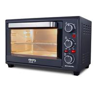 Grunkel Horno eléctrico multifunción de sobremesa de 28L con 3 funciones de calor, ventilador de convección, luz interior y selector de temperatura hasta 230ºC. Temporizador hasta 60 min - 1600W