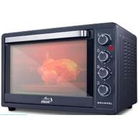 Grunkel Horno eléctrico multifunción de sobremesa de 63L con 3 funciones de calor, ventilador convección y selector de temperatura hasta 230ºC. Temporizador hasta 60 min - 2200W (63L)
