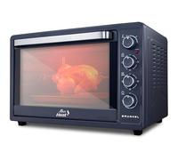 Grunkel Horno eléctrico multifunción de sobremesa de 63l con 3 funciones de calor y selector de temperatura hasta 230ºC. Temporizador hasta 60 min - 2200W (ANTRACITA, 63L)