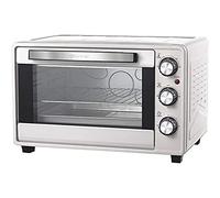 Grunkel - HR-23 - Horno eléctrico multifunción de sobremesa de 23l con 3 funciones de calor y selector de temperatura hasta 230ºC. Temporizador hasta 60 min - 1600W (Gris Plata)