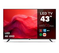 Grunkel LED-436UHDWBOS Smart TV 43” 4K UHD | Sistema webOS | TDT2 + Satélite S2 | WiFi | USB Grabador | 3 HDMI | Sonido 20W