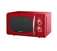 Grunkel - Microondas de 20L de capacidad MW-20 con diseño vintage y 5 niveles de potencia - Función de descongelación y temporizador - 700W (Rojo)