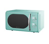 Grunkel - Microondas Digital de 20l de Capacidad con diseño Vintage y 6 Niveles de Potencia. Función cocción rápida y Temporizador hasta 60 min - 700W (Azul, Mecánico)