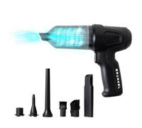 Grunkel - Mini Aspiradora de Coche - CARFORCE2 con Filtro HEPA x 2 y Accesorios -12KPA (Potencia de aspiración) y bateria Recargable por USB