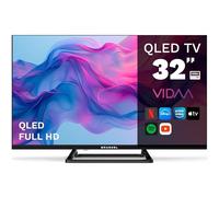 Grunkel QLED-3225VD, Televisor Smart TV 32 Pulgadas, Panel QLED HD, Sistema VIDAA, Wi-Fi, 3 HDMI, 2 USB