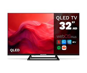 Grunkel QLED-3225W Smart TV, 32 Pulgadas, Panel Quantum LED, HD, webOS Hub, Wi-Fi, 3 HDMI, 2 USB