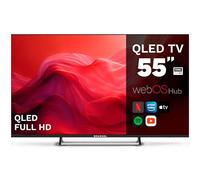 Grunkel QLED-5526WBS Smart TV QLED 55” 4K UHD | Sistema webOS | TDT DVB-T/T2 H.265/HEVC + Satélite DVB-S/S2 | WiFi Integrado | Grabador USB-PVR | 4 HDMI | Sonido 20W