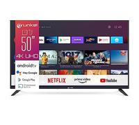 Grunkel - Televisor de 50 Pulgadas LED-502GOO Smart TV con Google Chromecast con Pantalla de Panel 4K Ultra HD, Wi-Fi y Smart TV. Bajo Consumo y Auto-Apagado 50 Pulgadas Modelo 2022