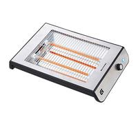 Grunkel - Tostadora de pan de 600W y apto para 4 rebanadas de pan con 6 niveles de temporizador y bandeja recoge migas. En acabado inoxidable y 38 x 25cm de superficie total