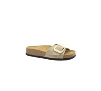 GRUNLAND ENNY CB1799 caqui zapatillas mujer anatómicas re-soft piel hebilla birk, Kaki Beige, 42 EU