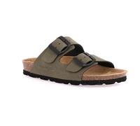 Grunland Junior - Regleta de gamuza ecológica con doble hebilla CB0714, verde oliva, 29 EU